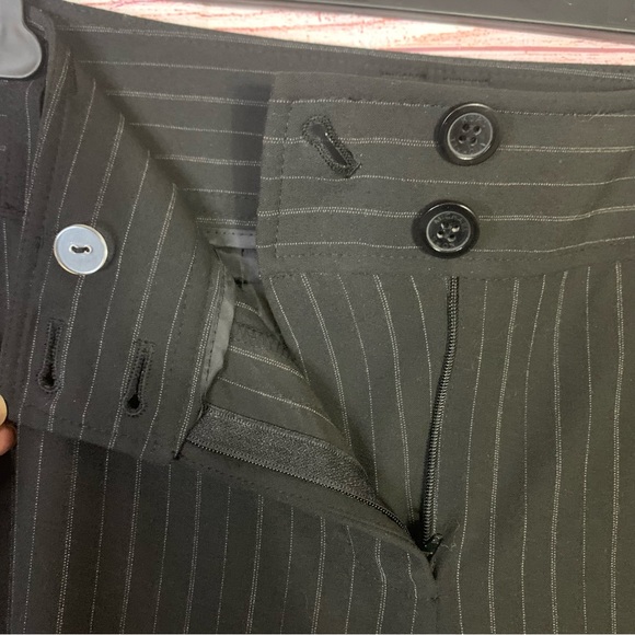 Michael Michael Kors Millbrook Fit Black Pinstripes Pants Size 10 - Picture 2 of 8